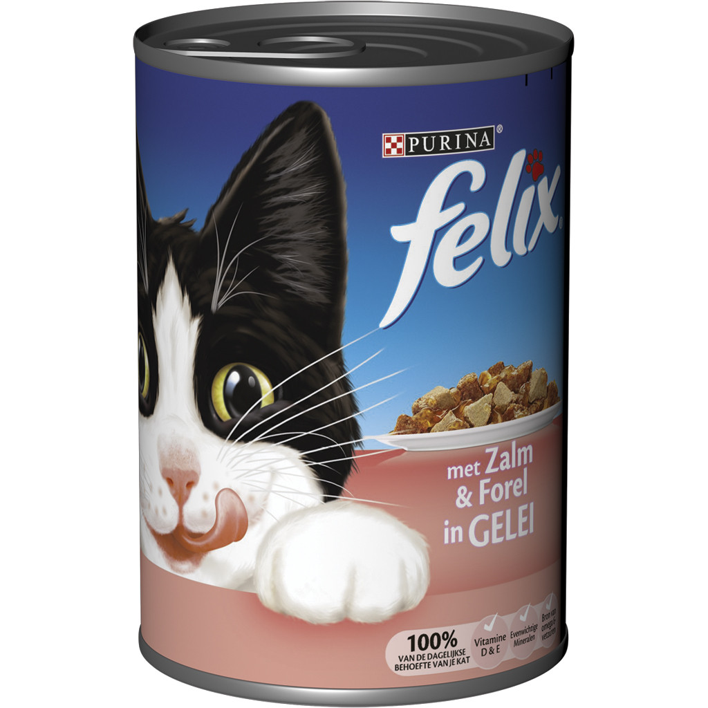 Felix kattenvoer in Gelei Zalm en Forel <br>400 gr